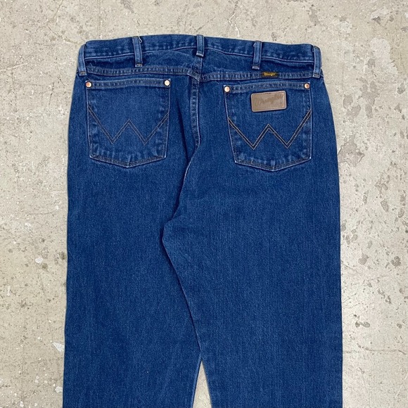 Vintage Wrangler Jeans 38x33 Blue Pants Cowboy Western 13MWZ Denim Tag 38x34 *‎ - Picture 6 of 13